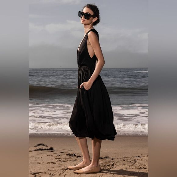 Heidi Merrick NWT Black Sleeveless back criss Cross Dress Xs - Picture 10 of 16